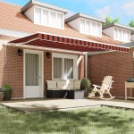 vidaXL Umbra manuală retractabilă portocalie și maronie 450 x 350 cm