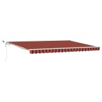 vidaXL Cortina Retractabilă Portocalie și maro 450 × 350 cm vidaXL Cortina Retractabilă Portocalie și maro 450 × 350 cm