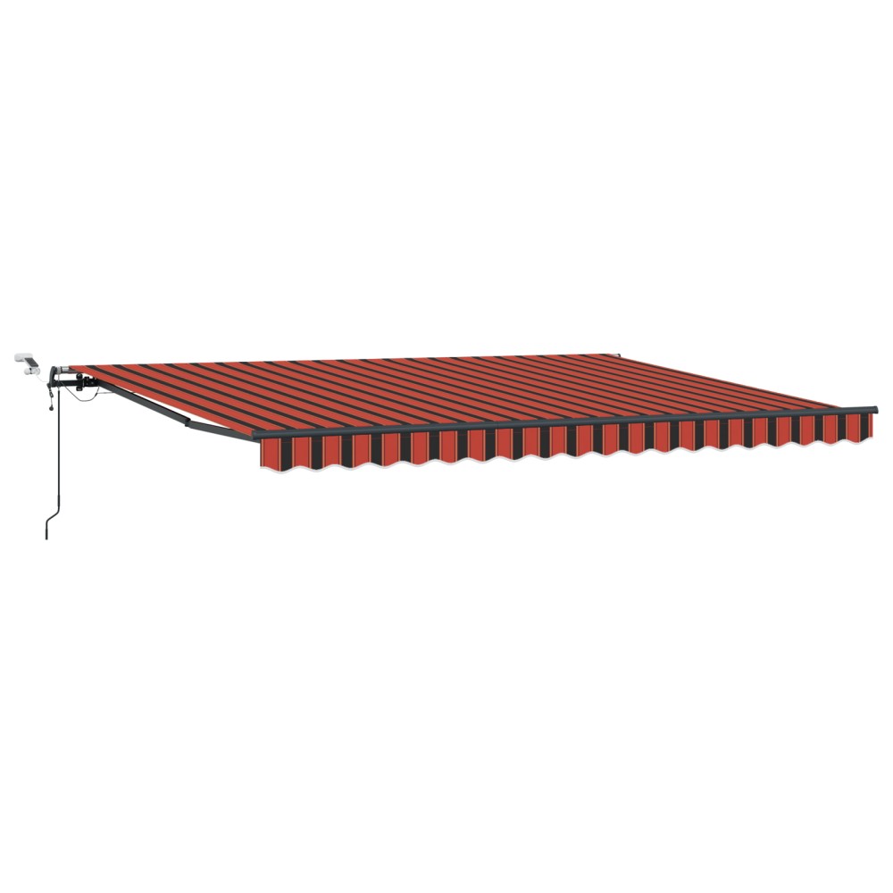 vidaXL Cortina Retractabilă portocaliu și maro 450 × 350 cm țesătură