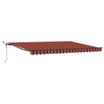 vidaXL Cortina Retractabilă portocaliu și maro 450 × 350 cm țesătură vidaXL Cortina Retractabilă portocaliu și maro 450 × 350 cm țesătură