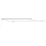 vidaXL Copertină galben și portocaliu 4,5 × 3,5 m Poliester și metal