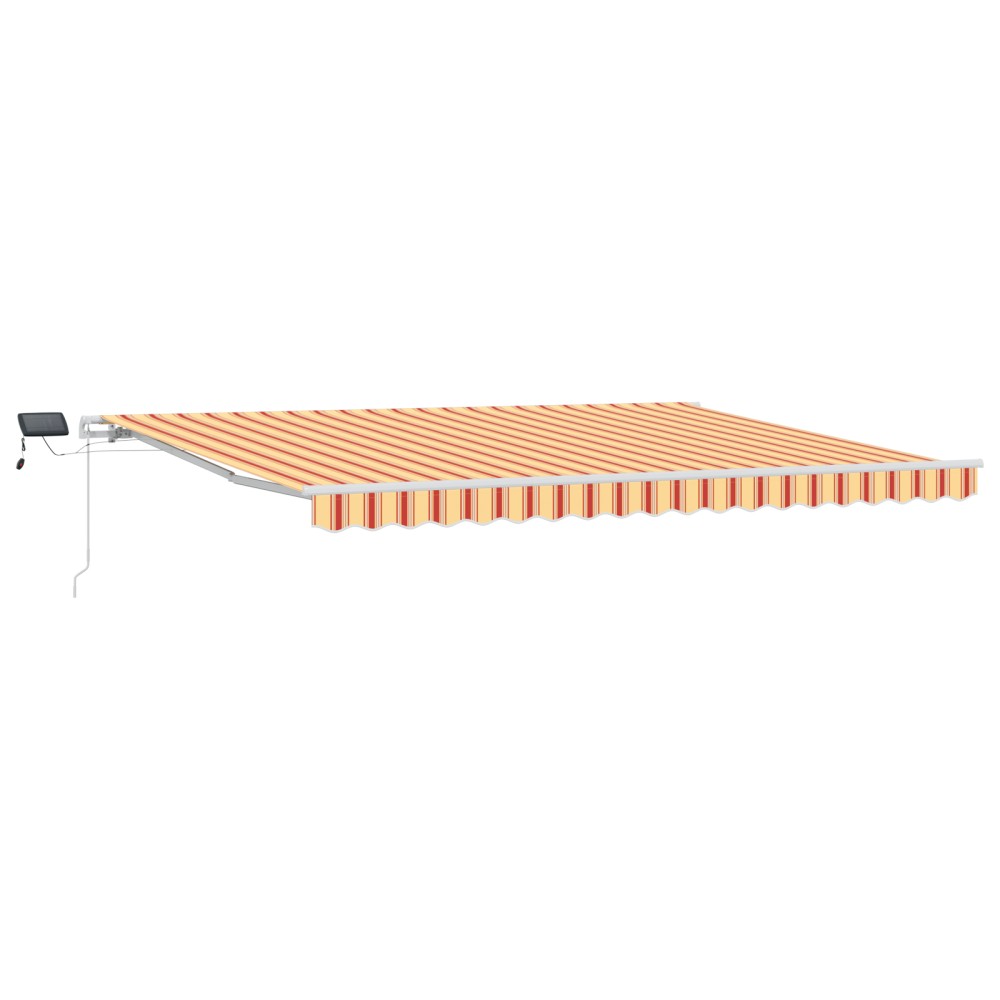 vidaXL Marchiză Retractabilă with Manual Galben și portocaliu 450 × 350 cm