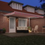 vidaXL Cortina Retractabilă Roșu și Alb 450 × 350 cm Stofă și Metal vidaXL Cortina Retractabilă Roșu și Alb 450 × 350 cm Stofă și Metal
