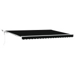 vidaXL Cortina Retractabilă Negru 450 × 350 cm Stofă și Metal vidaXL Cortina Retractabilă Negru 450 × 350 cm Stofă și Metal