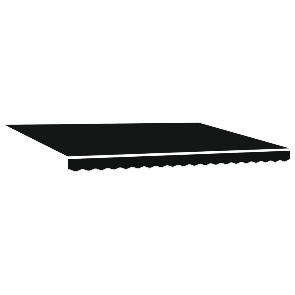 Marchiza Manuală Retractabilă cu LED Neagră 450x350 cm