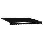 Marchiza Manuală Retractabilă cu LED Neagră 450x350 cm Marchiza Manuală Retractabilă cu LED Neagră 450x350 cm