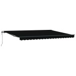 vidaXL Cortina Retractabilă Negru 450 × 350 cm țesătură vidaXL Cortina Retractabilă Negru 450 × 350 cm țesătură