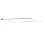 vidaXL Marchiză retractabilă with Manual Alb 450 × 350 cm Alb