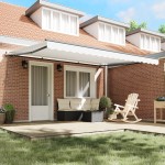 vidaXL Umbrelă retractabilă albă Manual Alb 450 × 350 cm