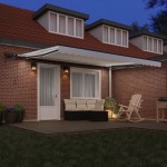 Marchiză manuală retractabilă vidaXL cu LED Alb 450x350 cm Marchiză manuală retractabilă vidaXL cu LED Alb 450x350 cm