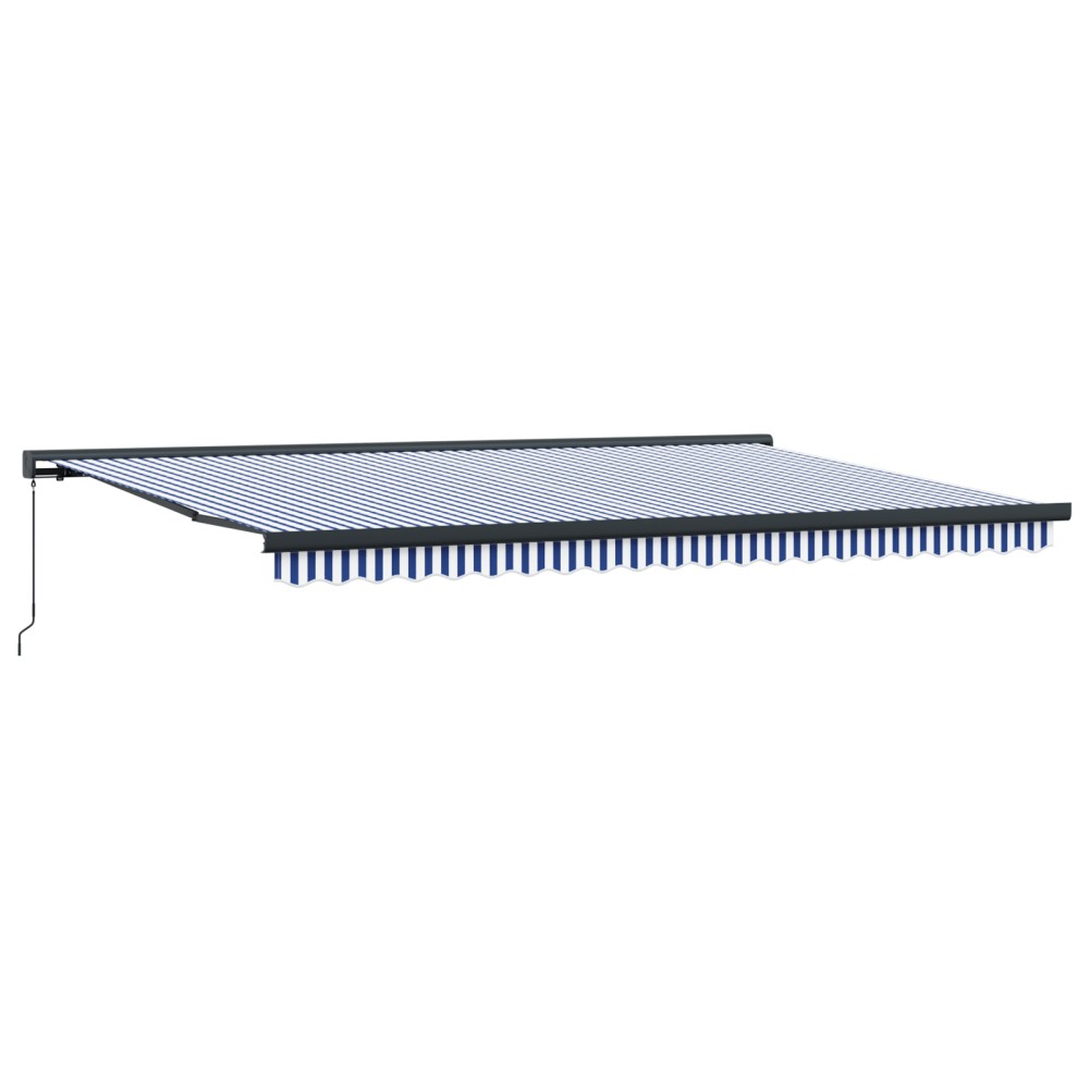 vidaXL Cortina Retractabilă Albastru și Alb 500 × 300 cm