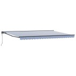 vidaXL Cortina Retractabilă Albastru și Alb 500 × 300 cm