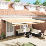 vidaXL Cortina Retractabilă Portocalie și albă 500 × 300 cm vidaXL Cortina Retractabilă Portocalie și albă 500 × 300 cm