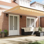 vidaXL Cortina Retractabilă Portocalie și albă 500 × 300 cm vidaXL Cortina Retractabilă Portocalie și albă 500 × 300 cm