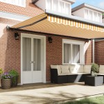 vidaXL Cortina Retractabilă Portocalie și albă 500 × 300 cm vidaXL Cortina Retractabilă Portocalie și albă 500 × 300 cm