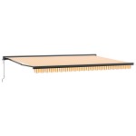 vidaXL Cortina Retractabilă Manual portocaliu și alb 500 × 300 cm vidaXL Cortina Retractabilă Manual portocaliu și alb 500 × 300 cm