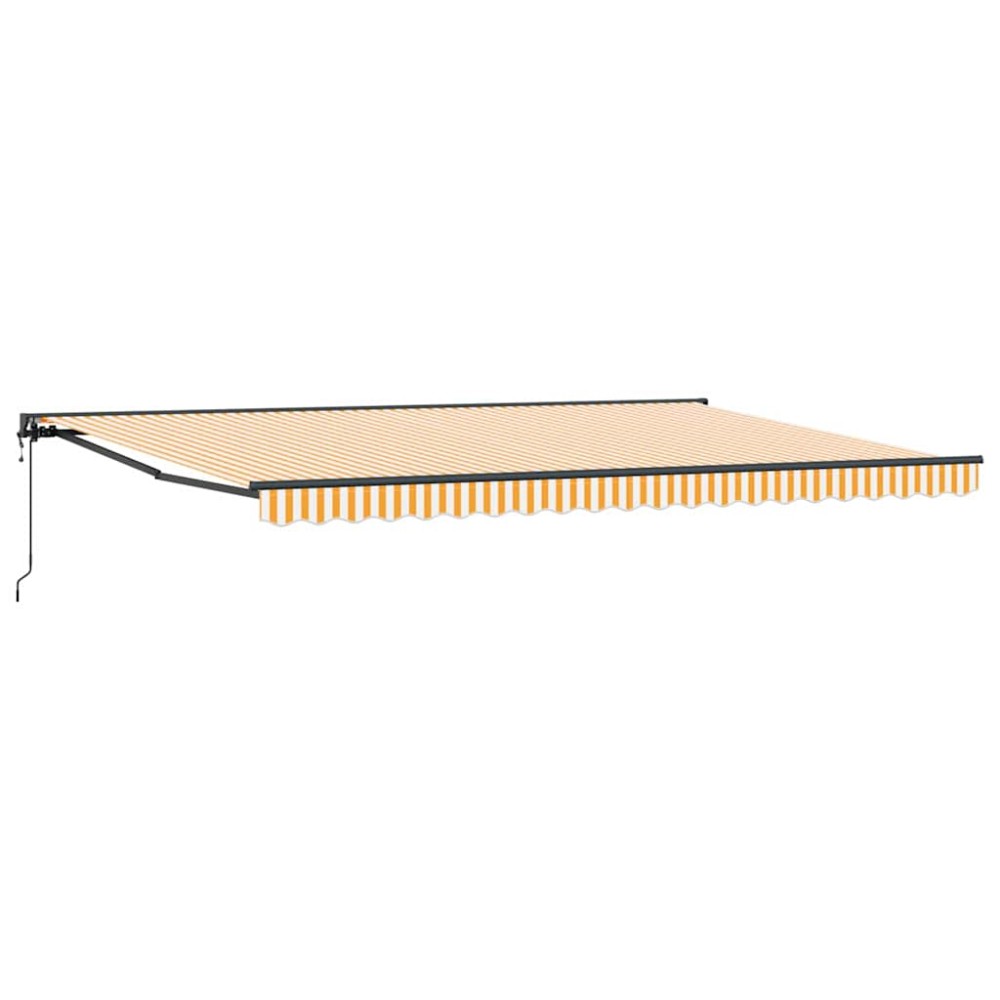vidaXL Cortina Retractabilă Galben și alb 500 × 300 cm