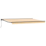 vidaXL Cortina Retractabilă Galben și alb 500 × 300 cm