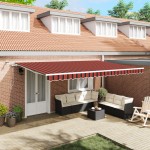 vidaXL Cortina Retractabilă Portocalie și maro 500 × 300 cm vidaXL Cortina Retractabilă Portocalie și maro 500 × 300 cm