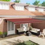 vidaXL Cortina Retractabilă portocaliu și maro 500 × 300 cm țesătură vidaXL Cortina Retractabilă portocaliu și maro 500 × 300 cm țesătură