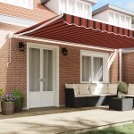 vidaXL Cortina Retractabilă Portocalie și maro 500 × 300 cm