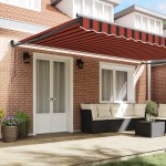 vidaXL Cortina Retractabilă Portocalie și maro 500 × 300 cm vidaXL Cortina Retractabilă Portocalie și maro 500 × 300 cm