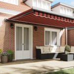 vidaXL Cortina Retractabilă Manual portocaliu și maro 500 × 300 cm vidaXL Cortina Retractabilă Manual portocaliu și maro 500 × 300 cm