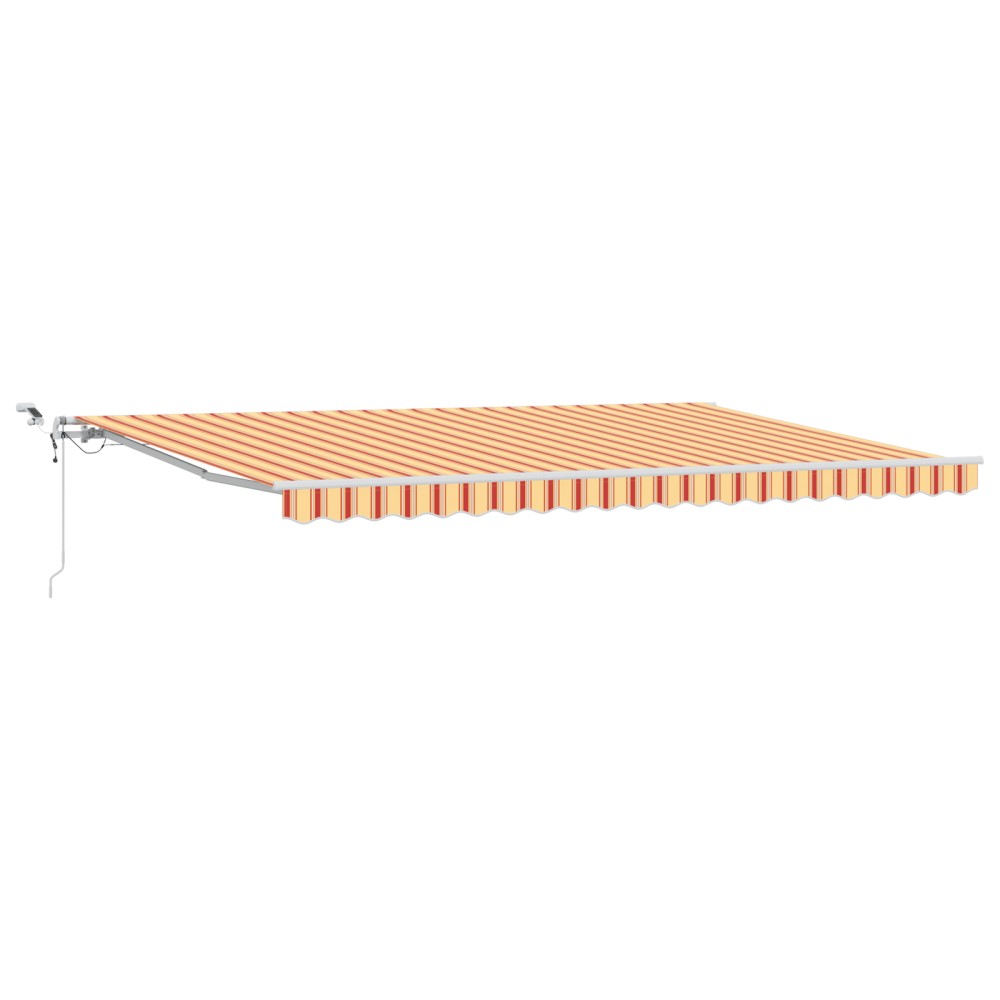 vidaXL Awning retractabil automat cu LED galben și portocaliu 500x300 cm