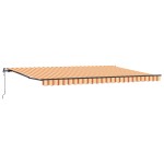 vidaXL Pergolă retractabilă automată , galbenă și portocalie, 500 x 300 cm vidaXL Pergolă retractabilă automată , galbenă și portocalie, 500 x 300 cm