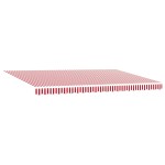 vidaXL Acoperiș retractabil automat dungi roșii și albe, 500 x 300 cm vidaXL Acoperiș retractabil automat dungi roșii și albe, 500 x 300 cm