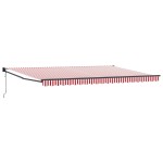 vidaXL Cortina Retractabilă Roșu și Alb 500 × 300 cm Stofă și Metal vidaXL Cortina Retractabilă Roșu și Alb 500 × 300 cm Stofă și Metal