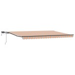 vidaXL Markiză manuală retractabilă cu dungi multicolore 500x300 cm