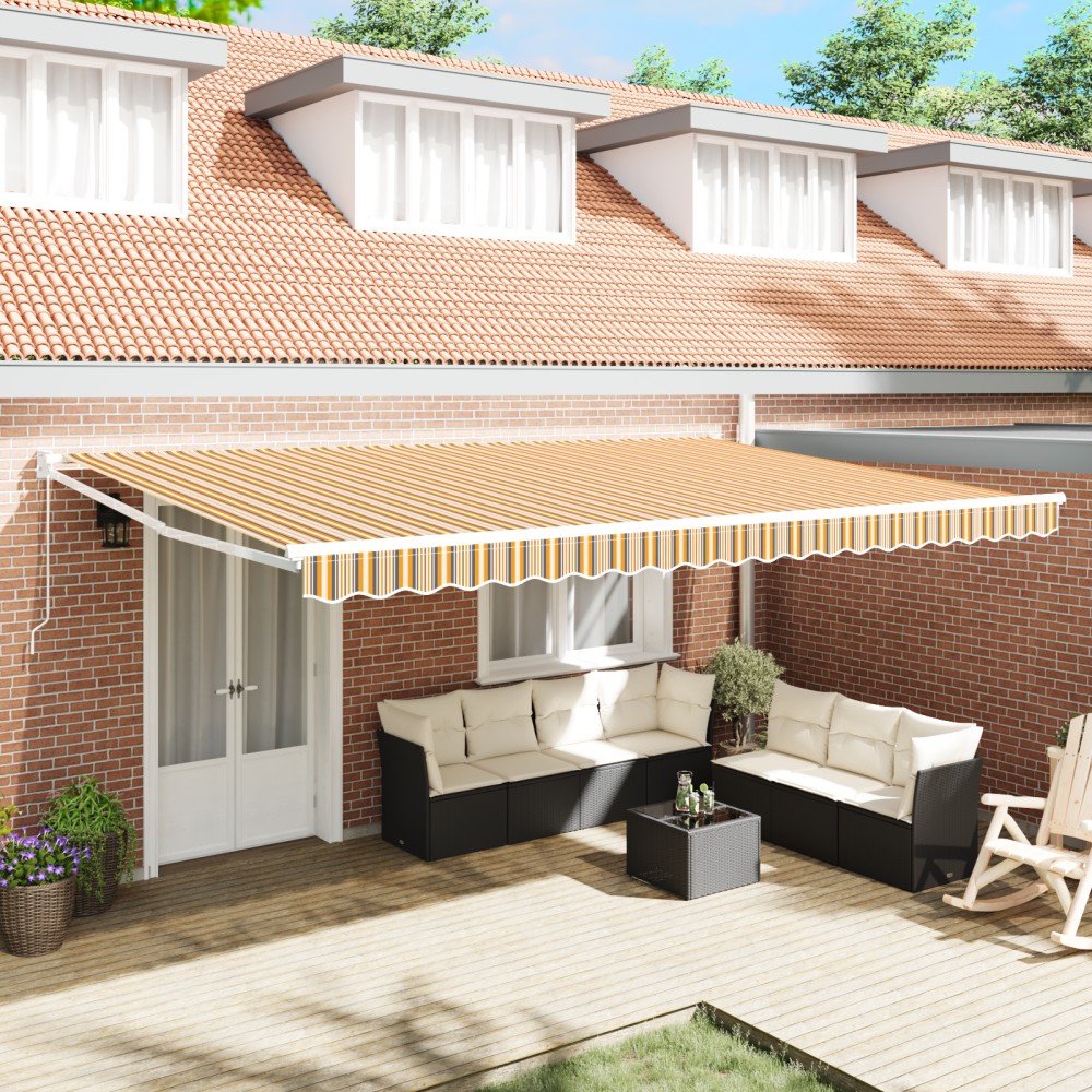 vidaXL Cortina Retractabilă Manual Multicolour 500 × 300 cm țesătură