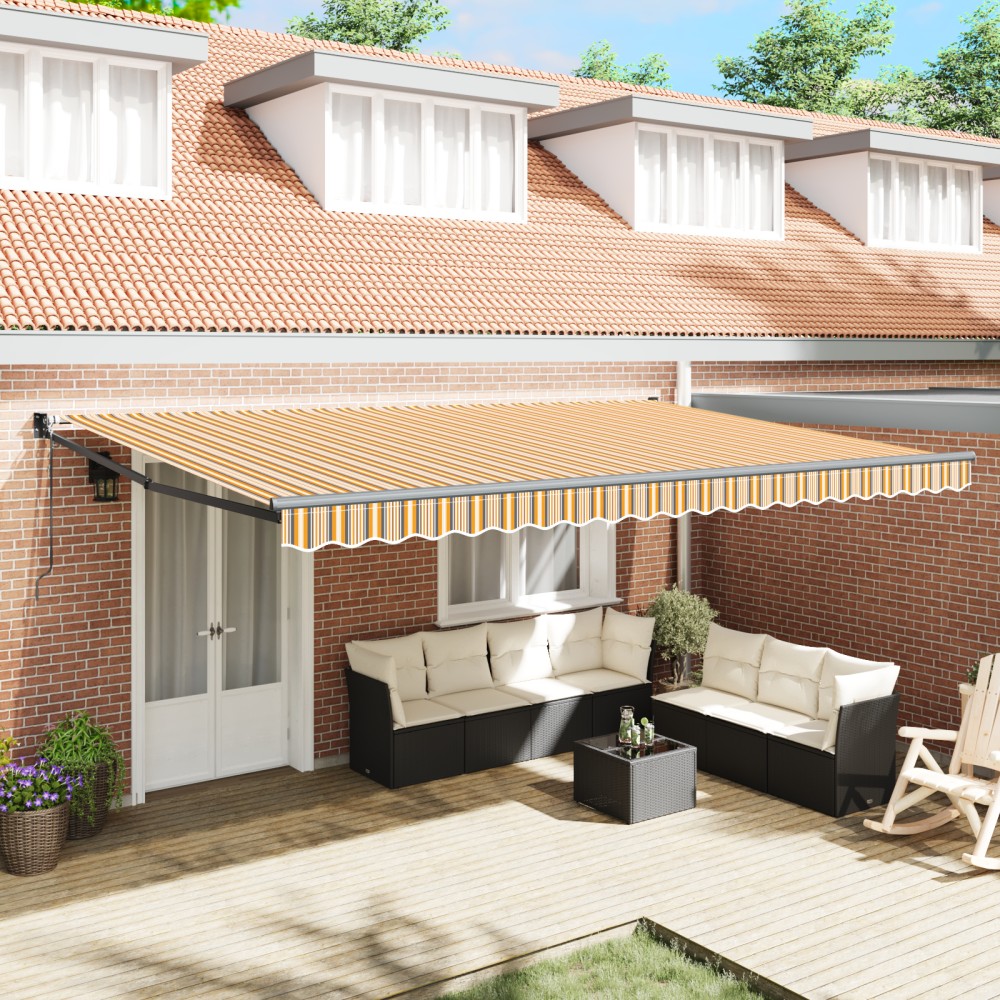 vidaXL Cortina Retractabilă Multicolour 500 × 300 cm Stofă și Metal