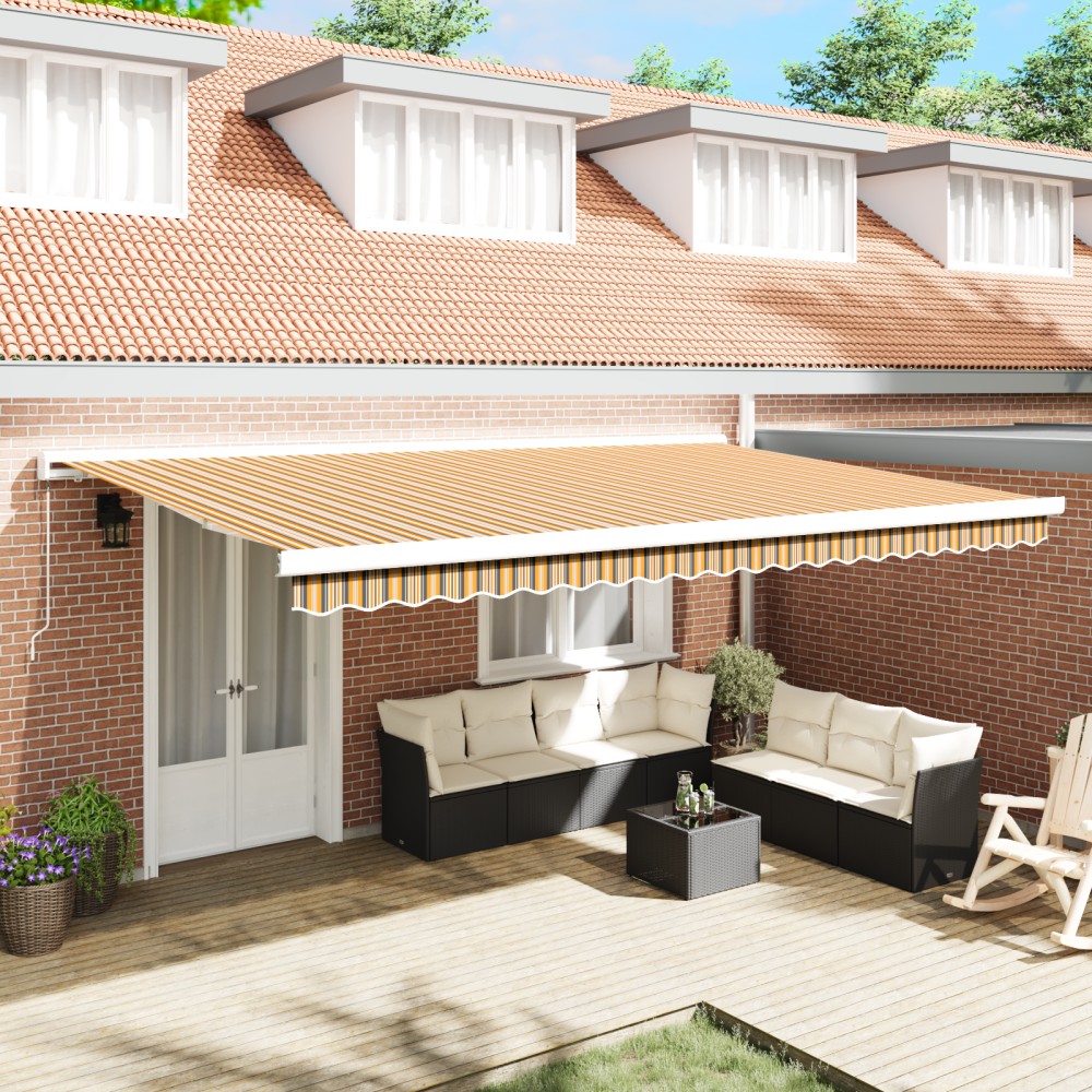 vidaXL Cortina Retractabilă Multicolour 500 × 300 cm Stofă și Metal