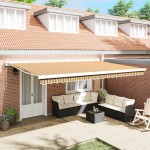 vidaXL Tarp Retractabil cu Dungi Colorate 500x300 cm