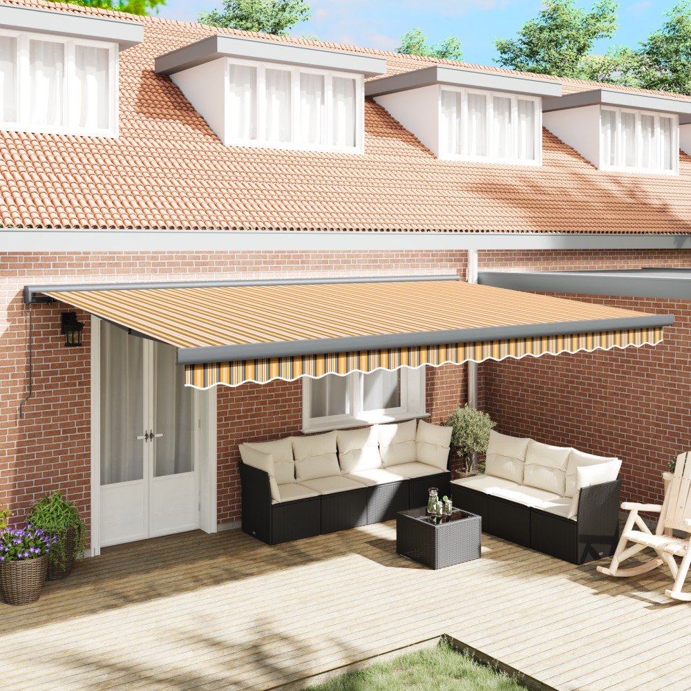 vidaXL Cortina Retractabilă Multicolour 500 × 300 cm Stofă și Metal