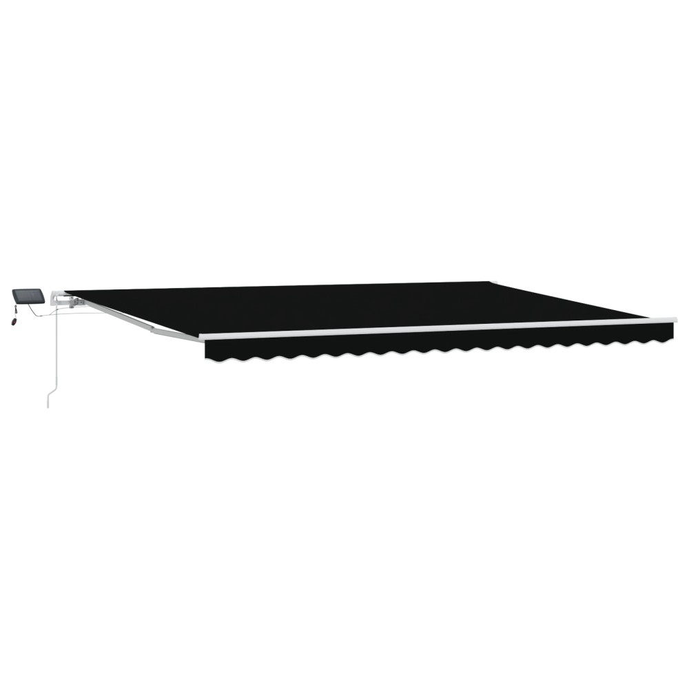 vidaXL Marchiză with Manual Negru 500 × 300 cm Negru
