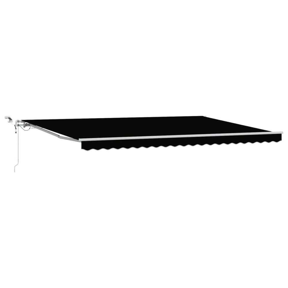 Marchiză retractabilă automată vidaXL cu LED Negru 500x300 cm