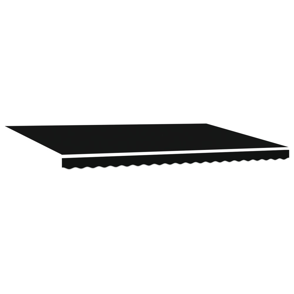 vidaXL Copertină Manual Negru 500 × 300 cm Poliester și Aluminiu