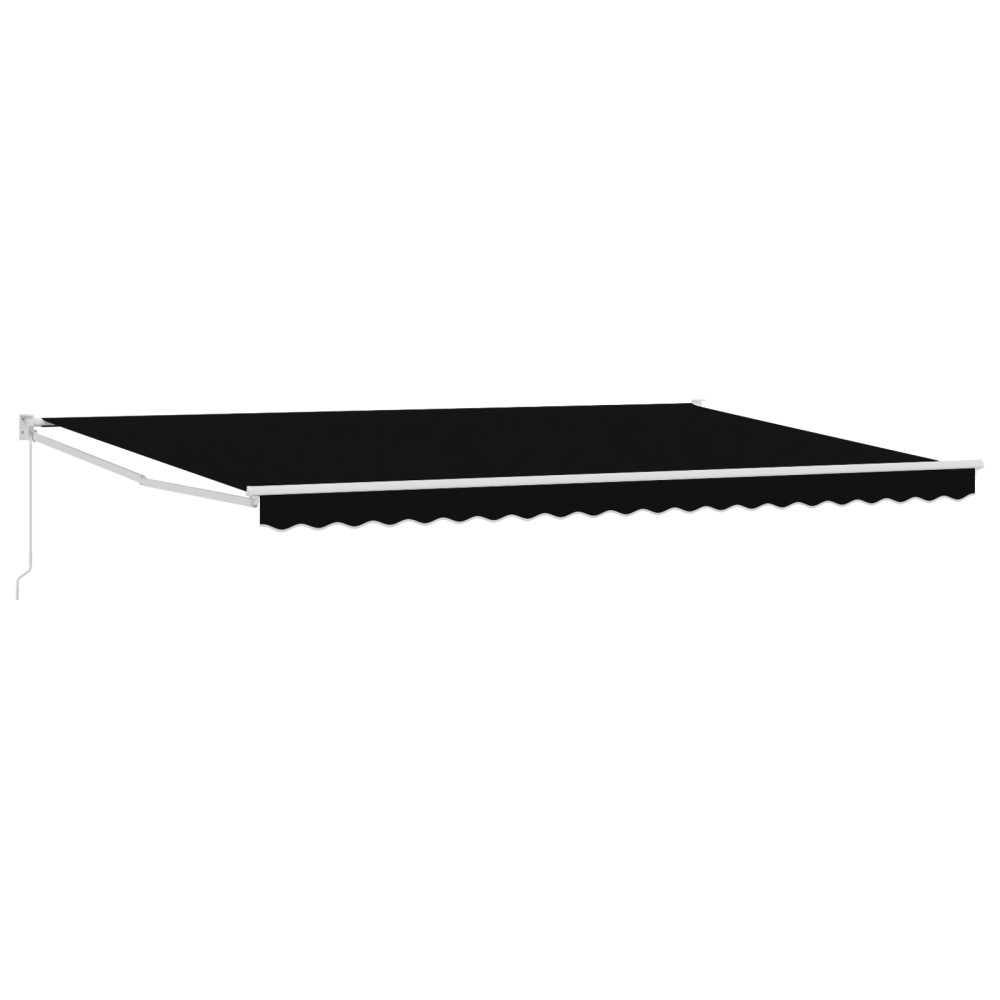 Marchiza retractabilă manuală vidaXL Neagră 500x300 cm