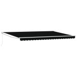 Marchiza retractabilă manuală vidaXL Neagră 500x300 cm Marchiza retractabilă manuală vidaXL Neagră 500x300 cm