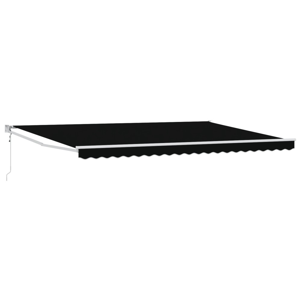 Marchiză retractabilă automată vidaXL Neagră 500x300 cm
