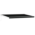 Marchiză retractabilă automată vidaXL Neagră 500x300 cm Marchiză retractabilă automată vidaXL Neagră 500x300 cm