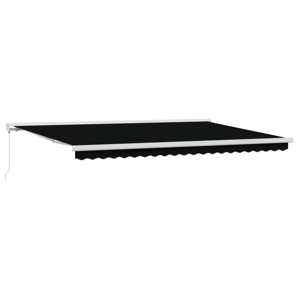 vidaXL Awning Manual Retractabil Negru 500x300 cm