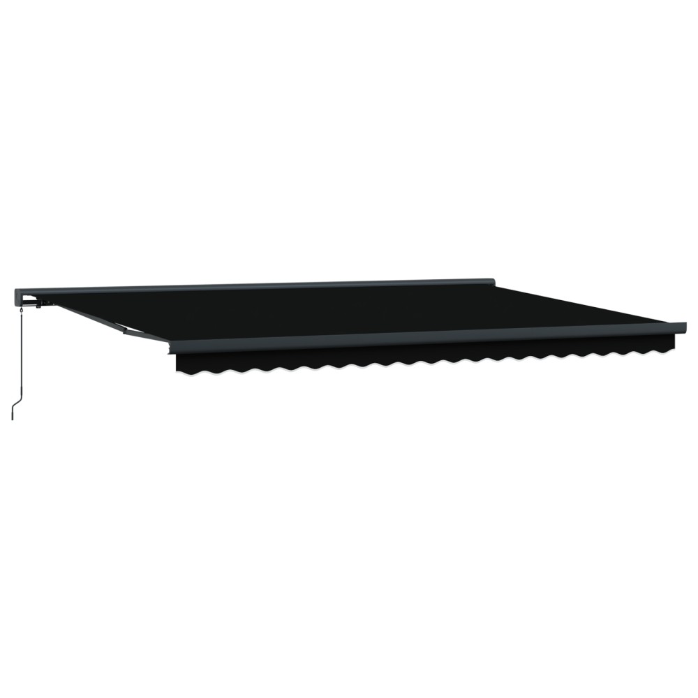 Marchiză Manuală Retractabilă Neagră 500x300 cm
