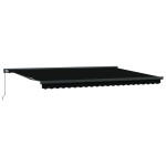 Marchiză Manuală Retractabilă Neagră 500x300 cm Marchiză Manuală Retractabilă Neagră 500x300 cm