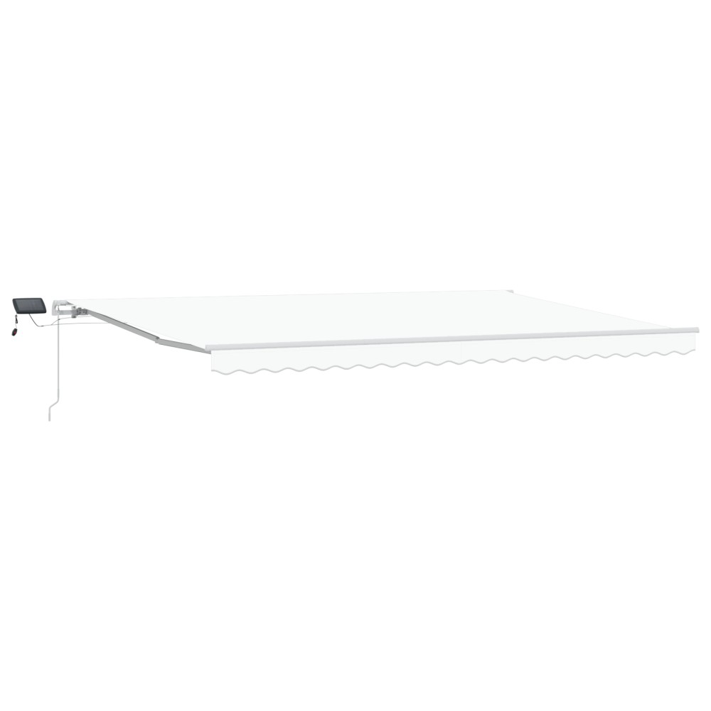 vidaXL Marchiză retractabilă with Manual Alb 500 × 300 cm Alb