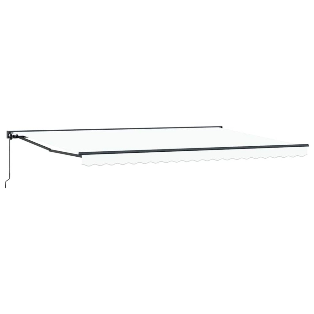 vidaXL Cortina Retractabilă Manual Alb 500x300 cm țesătură