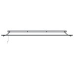 vidaXL Cortina Retractabilă Manual Alb 500x300 cm țesătură vidaXL Cortina Retractabilă Manual Alb 500x300 cm țesătură